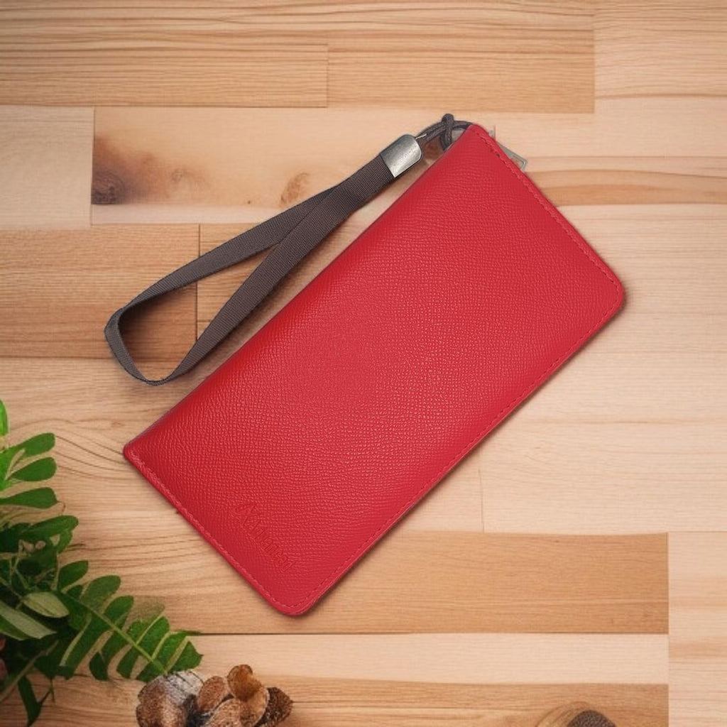 Stylish Women's Red PU Leather Clutch - 1 Pc Formal Accessory