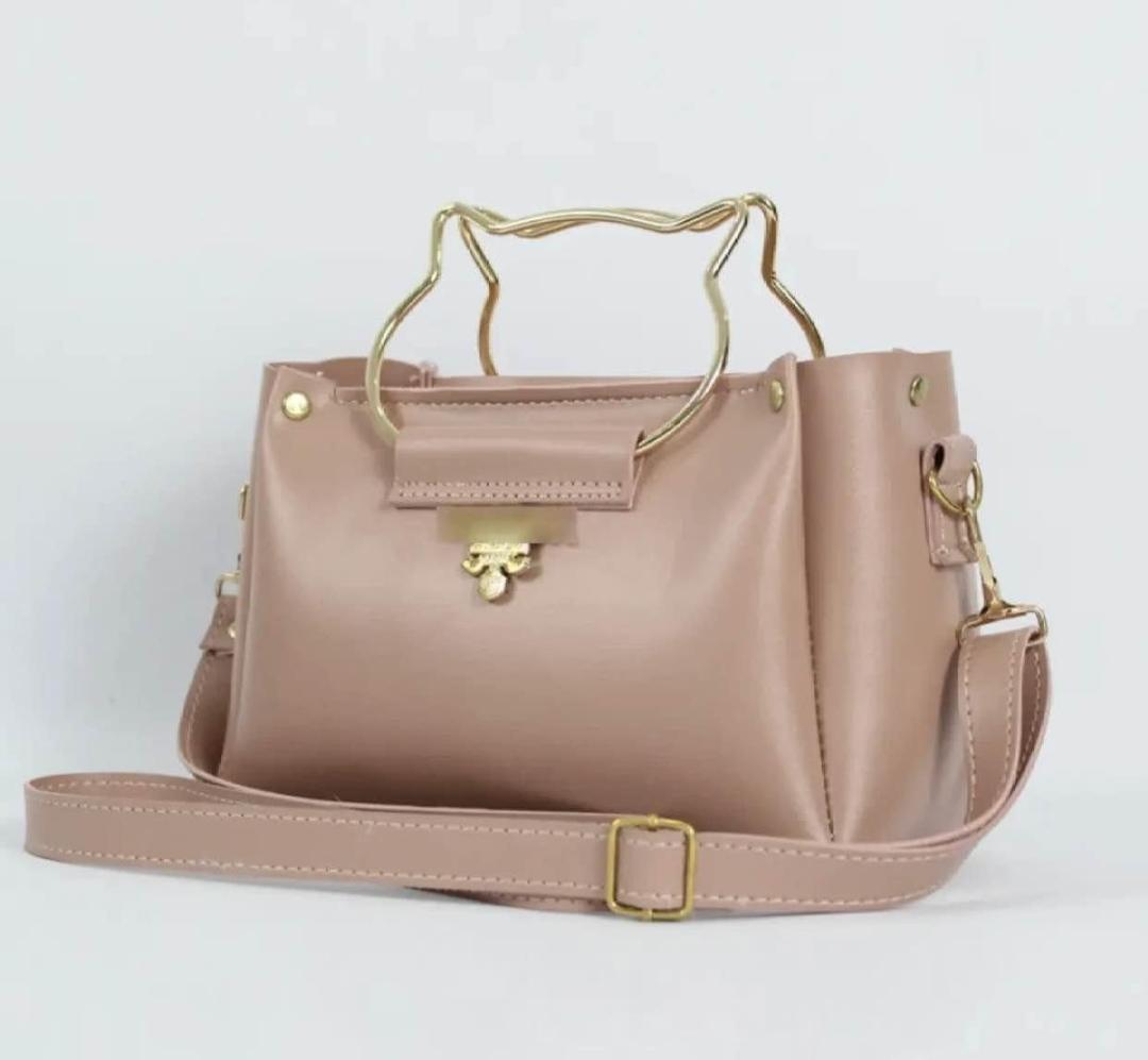 Girl's Synthetic Leather Plain Hand Bag