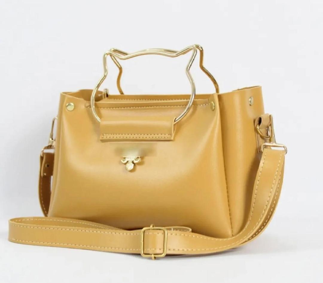 Girl's Synthetic Leather Plain Hand Bag