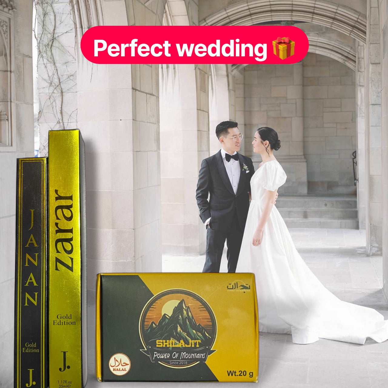 Wedding Gift – Shilajit 20g with 2 Branded Perfumes (Free)
